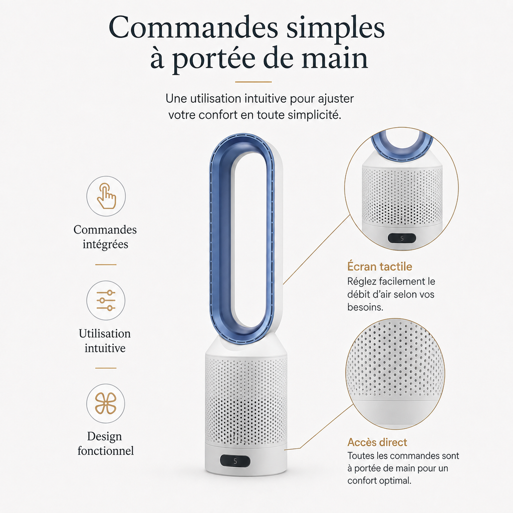 AirPure Pro – Refroidisseur d'air 3-en-1 avec purification UV & Ioniseur | Ventilateur portable 6L