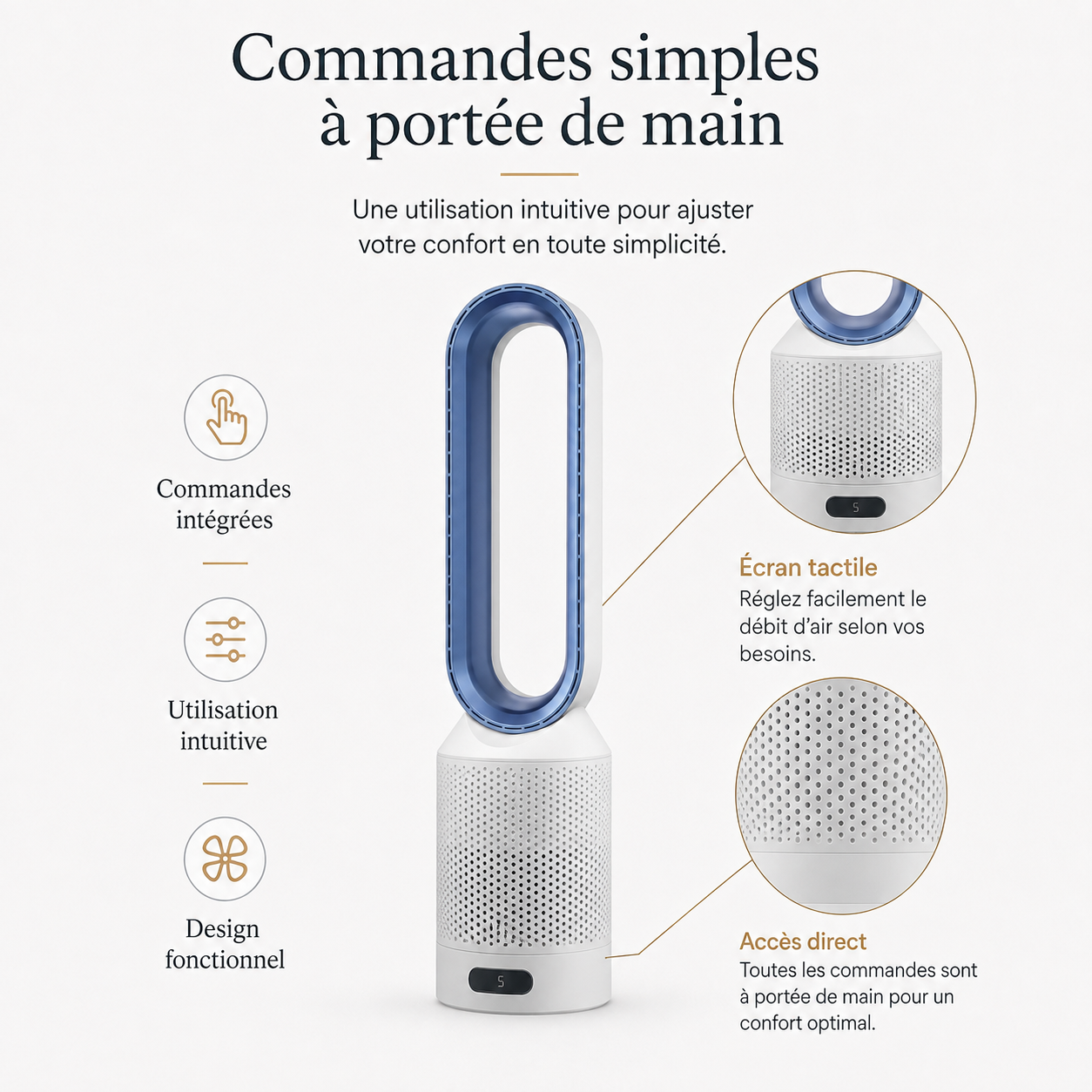 AirPure Pro – Refroidisseur d'air 3-en-1 avec purification UV & Ioniseur | Ventilateur portable 6L