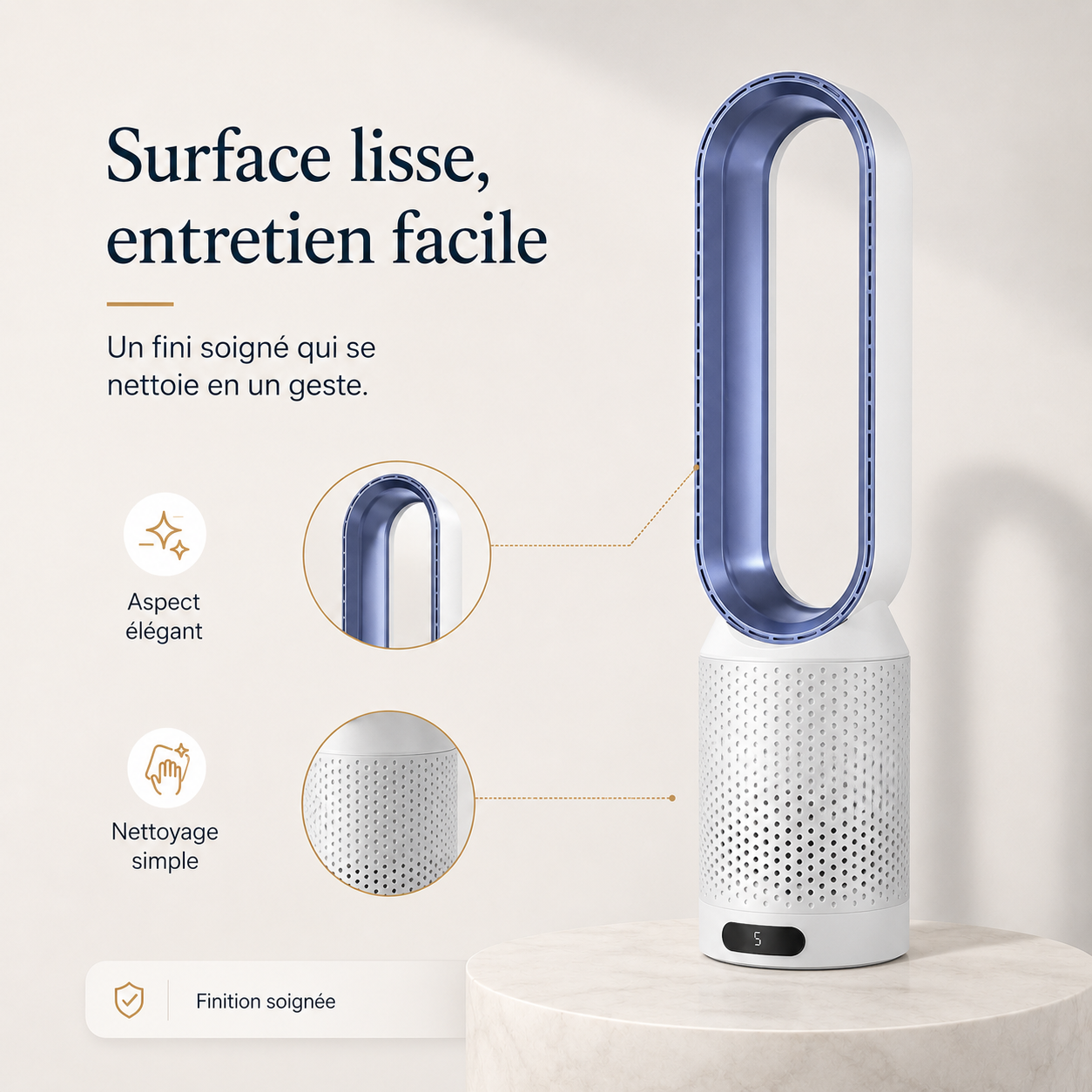 AirPure Pro – Refroidisseur d'air 3-en-1 avec purification UV & Ioniseur | Ventilateur portable 6L