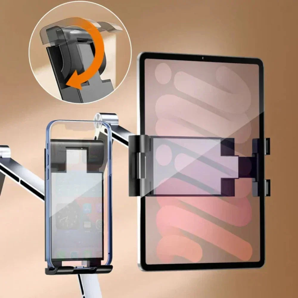 Support Ajustable en Aluminium 360° ElevatePro pour Tablettes et Téléphones