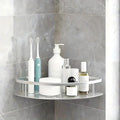 Étagère de Douche d'Angle Sans Perçage – Étagère de Douche en Aluminium avec Évacuation & Revêtement Antirouille | Sansoti