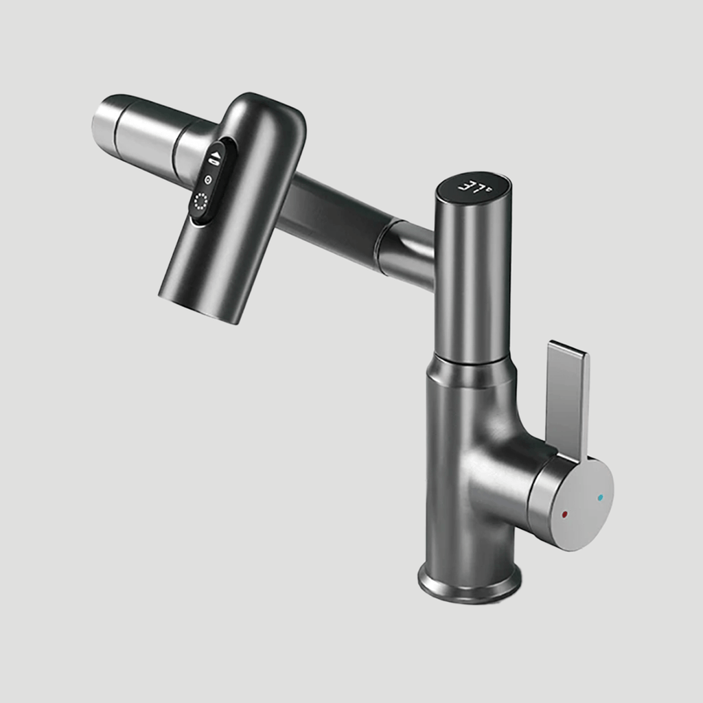 LUSTRAFLOW – Robinet Intelligent 360° avec Affichage de Température à Diode Électroluminescente