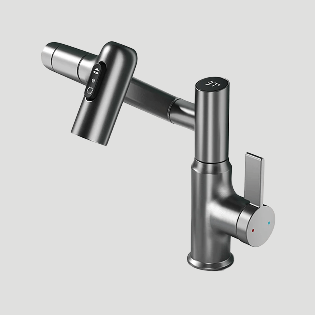 LUSTRAFLOW – Robinet Intelligent 360° avec Affichage de Température à Diode Électroluminescente