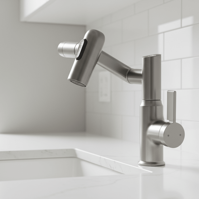 LUSTRAFLOW – Robinet Intelligent 360° avec Affichage de Température à Diode Électroluminescente