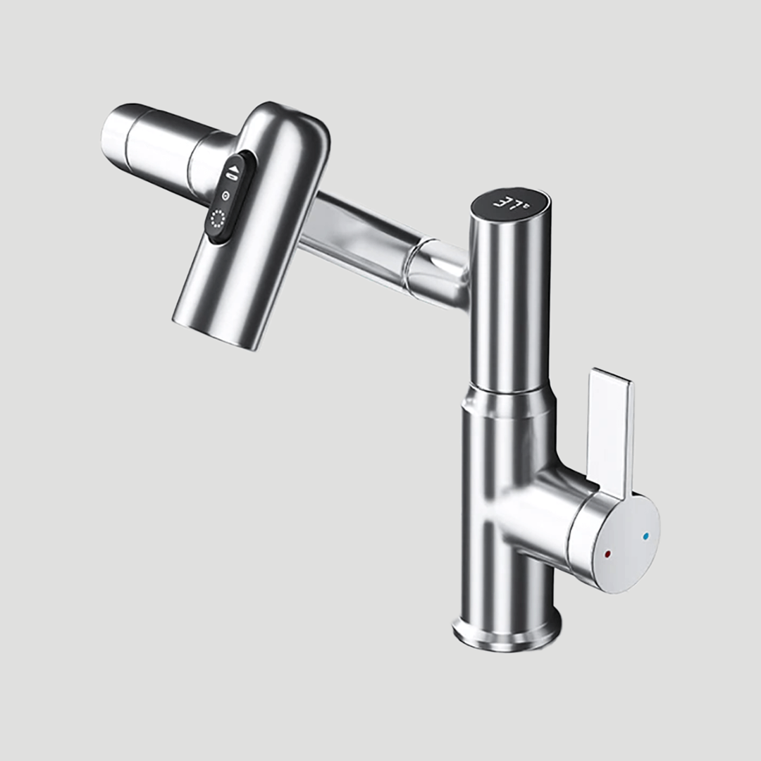 LUSTRAFLOW – Robinet Intelligent 360° avec Affichage de Température à Diode Électroluminescente