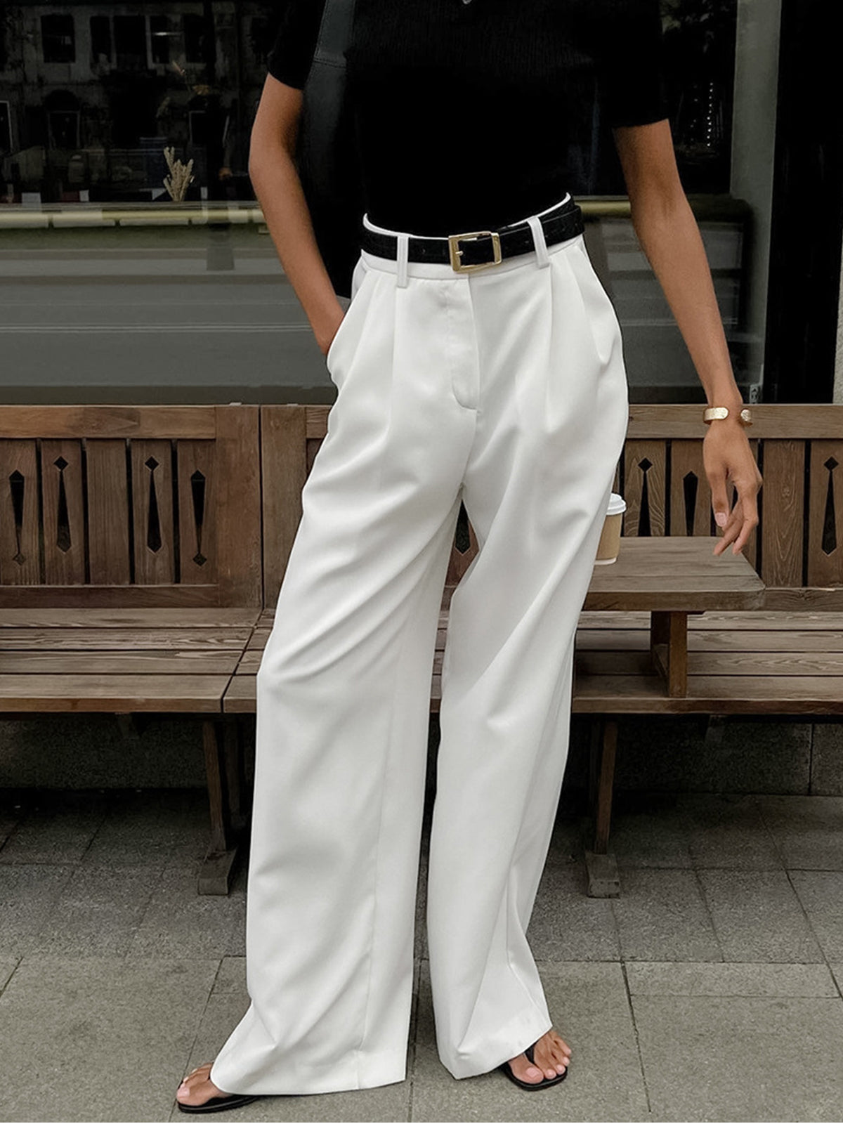 Pantalons larges sans ceinture
