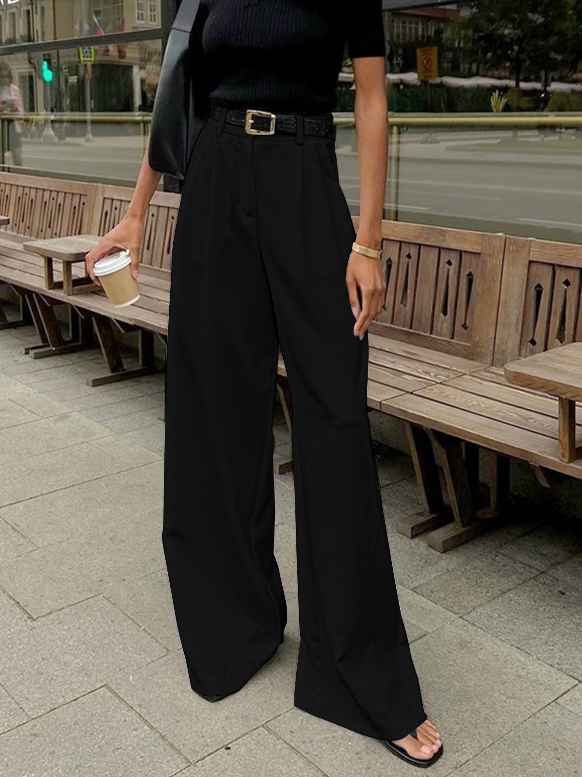 Pantalons larges sans ceinture