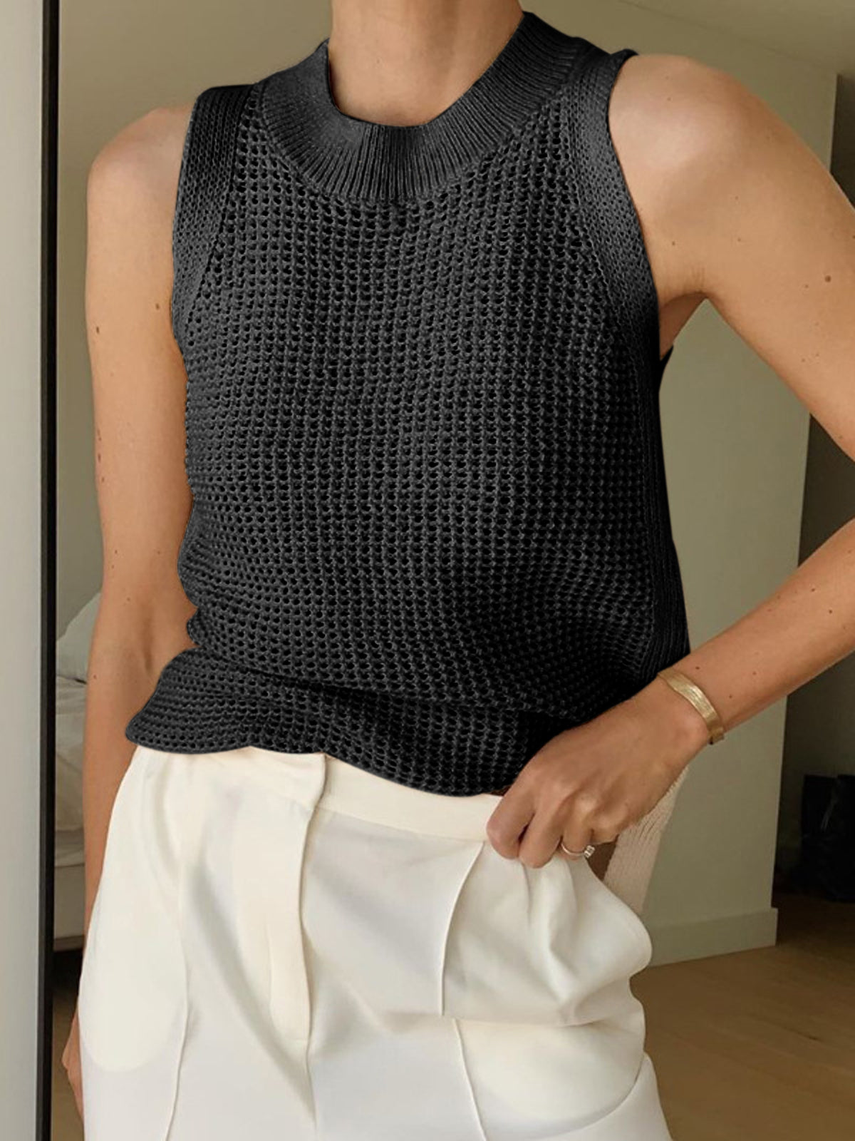 Débardeur en Tricot Uni