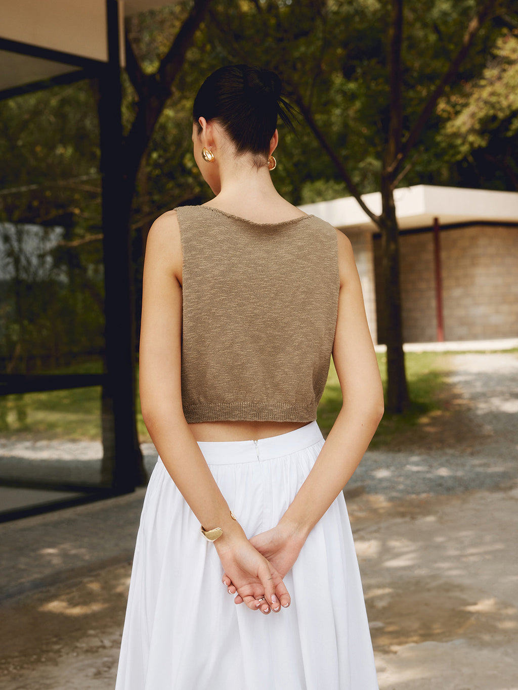 Débardeur en Mélange de Coton