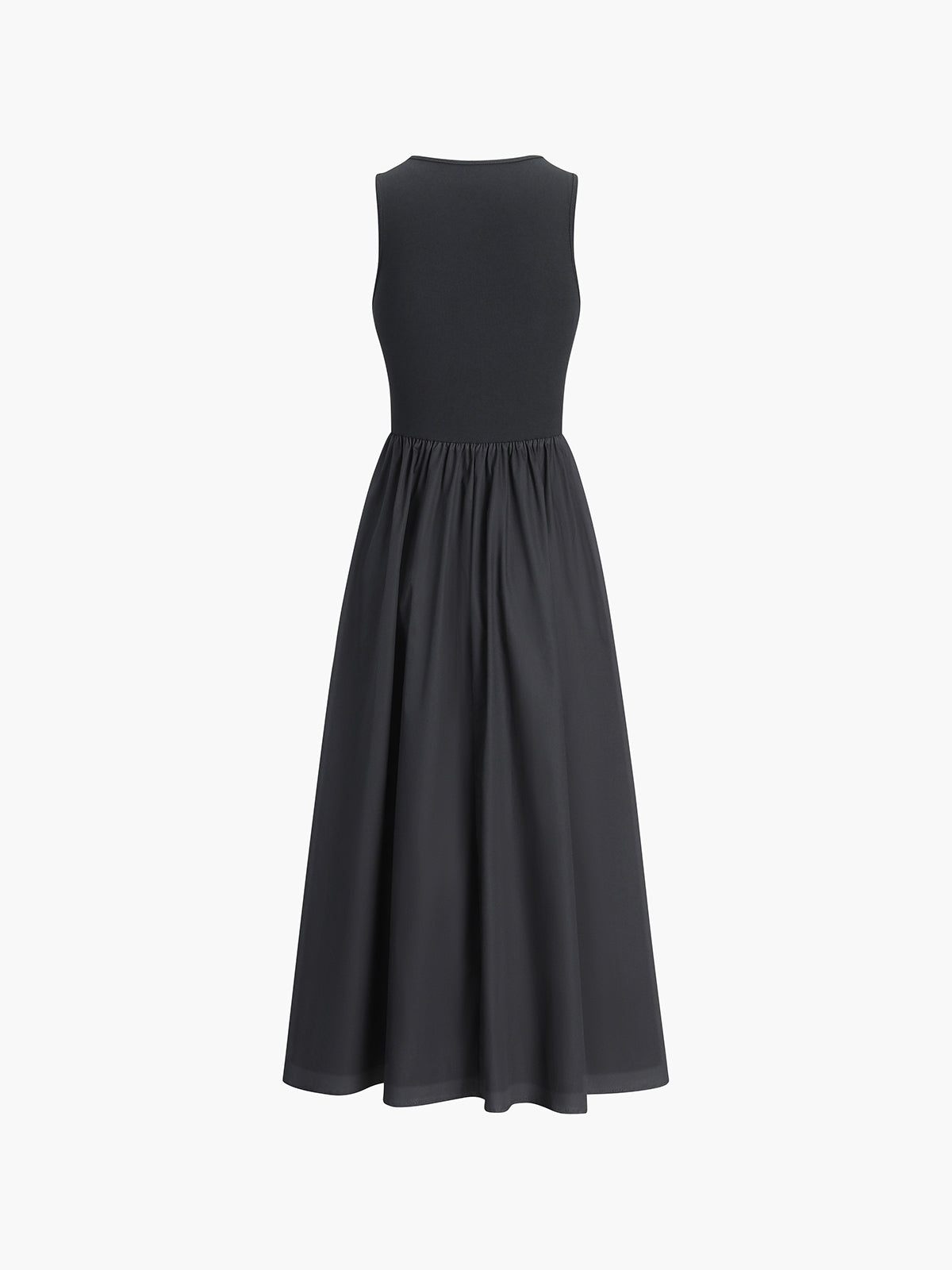 Robe Longue à Col Rond de Loisirs