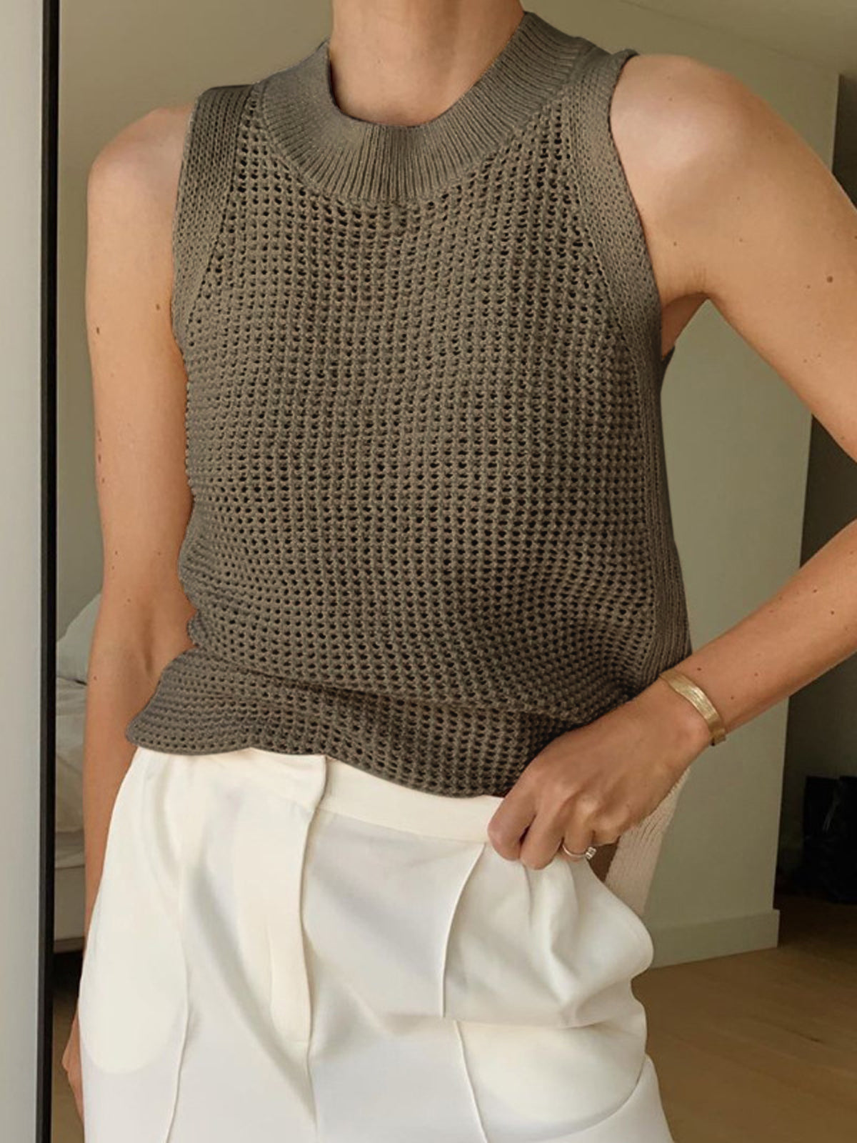 Débardeur en Tricot Uni