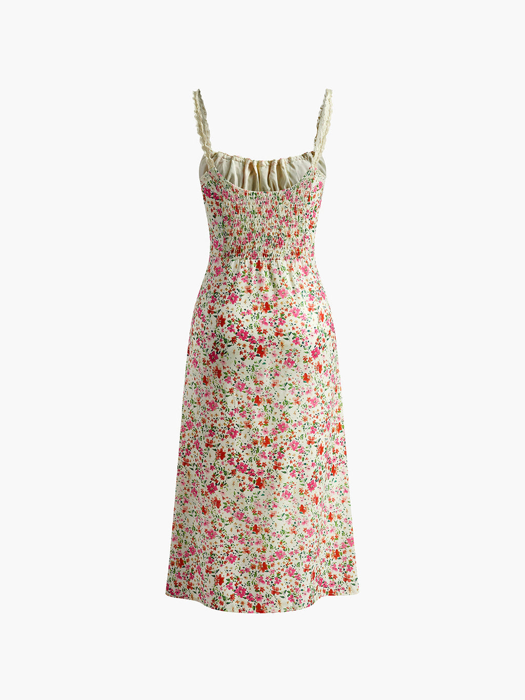Robe midi à bretelles avec imprimé floral