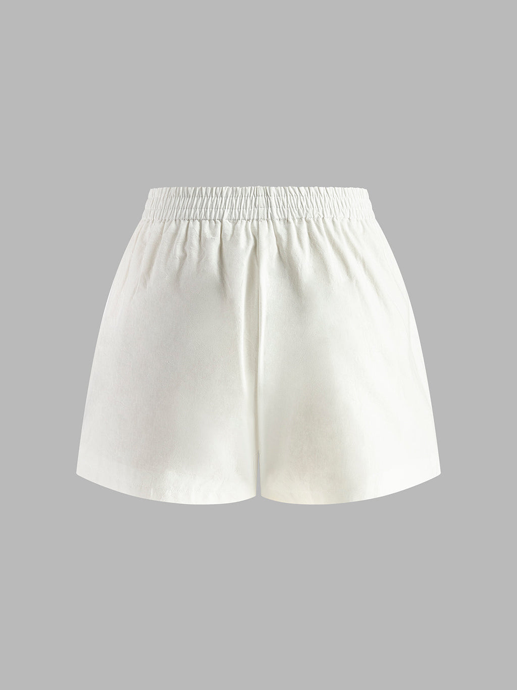 Haut dos nu en coton et lin avec ensemble de shorts