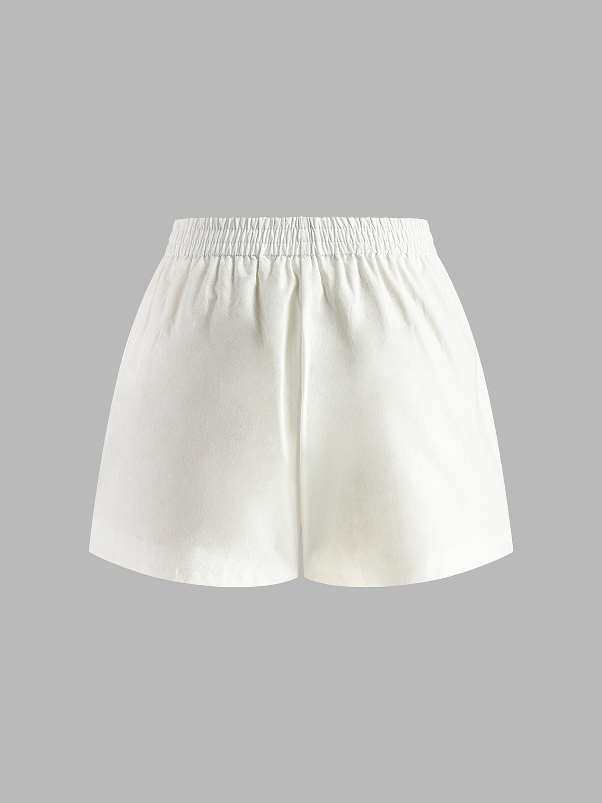 Haut dos nu en coton et lin avec ensemble de shorts