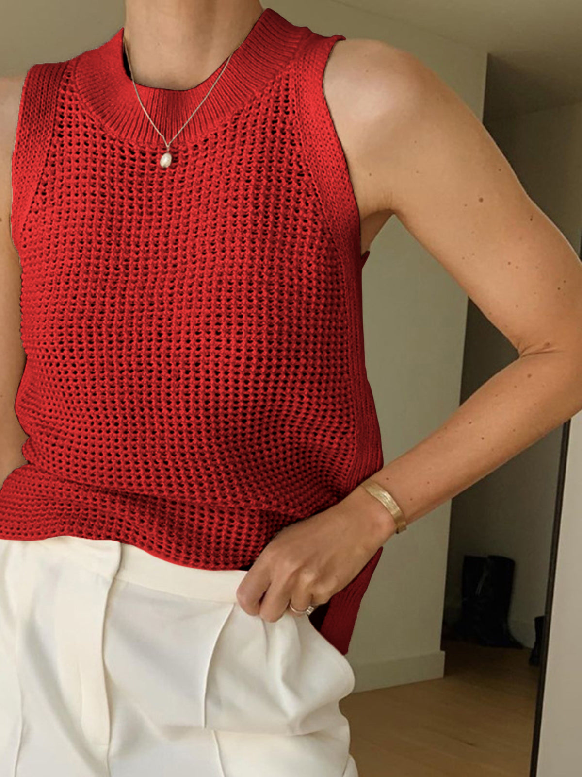 Débardeur en Tricot Uni