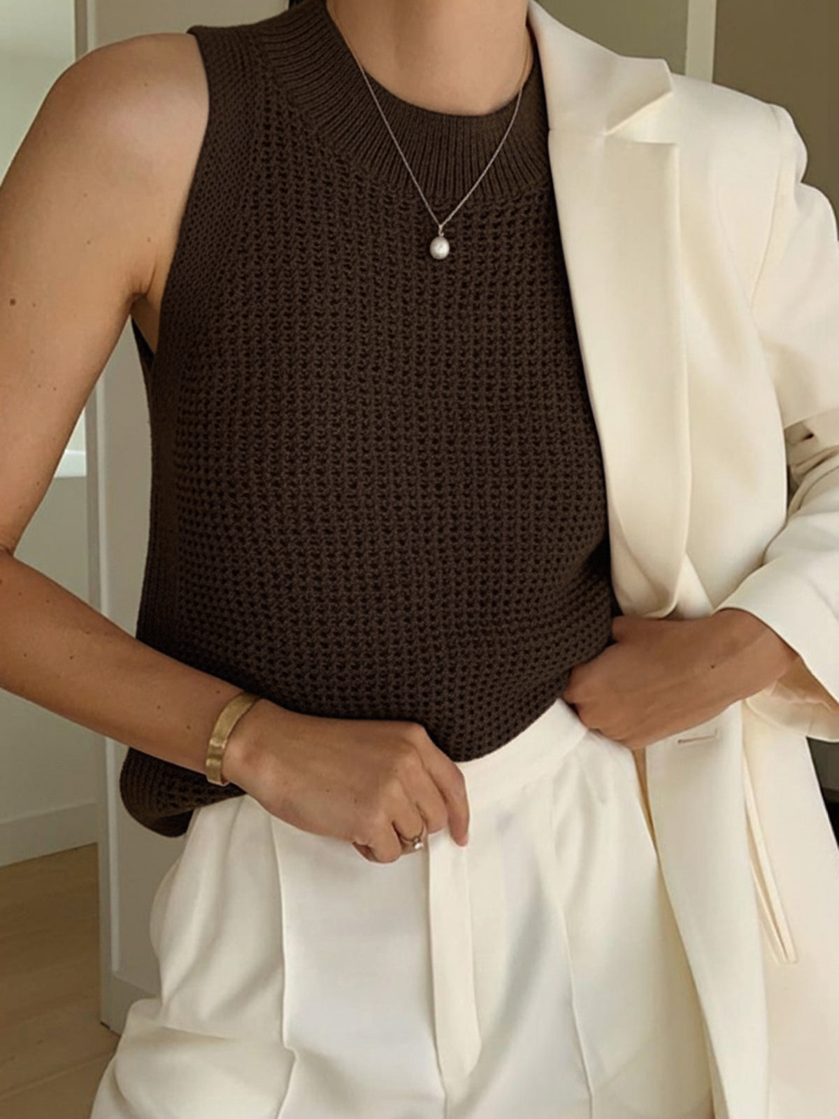 Débardeur en Tricot Uni