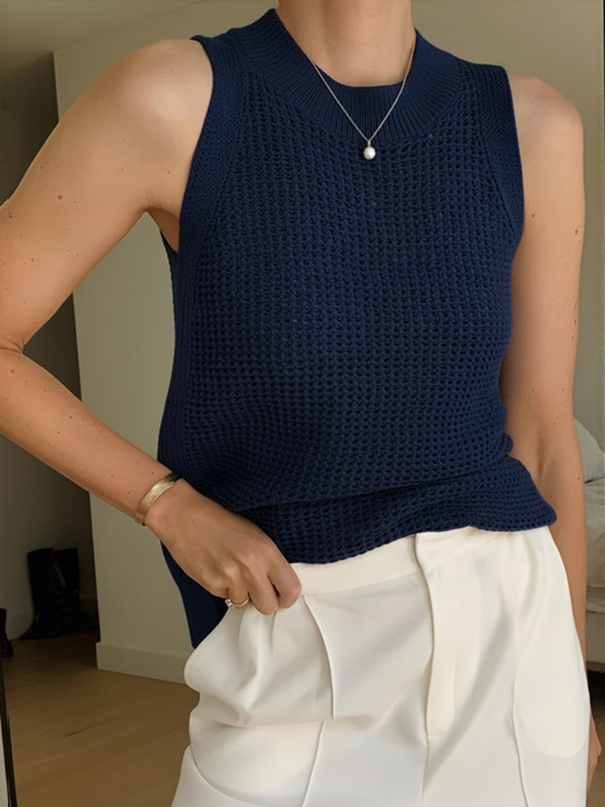 Débardeur en Tricot Uni