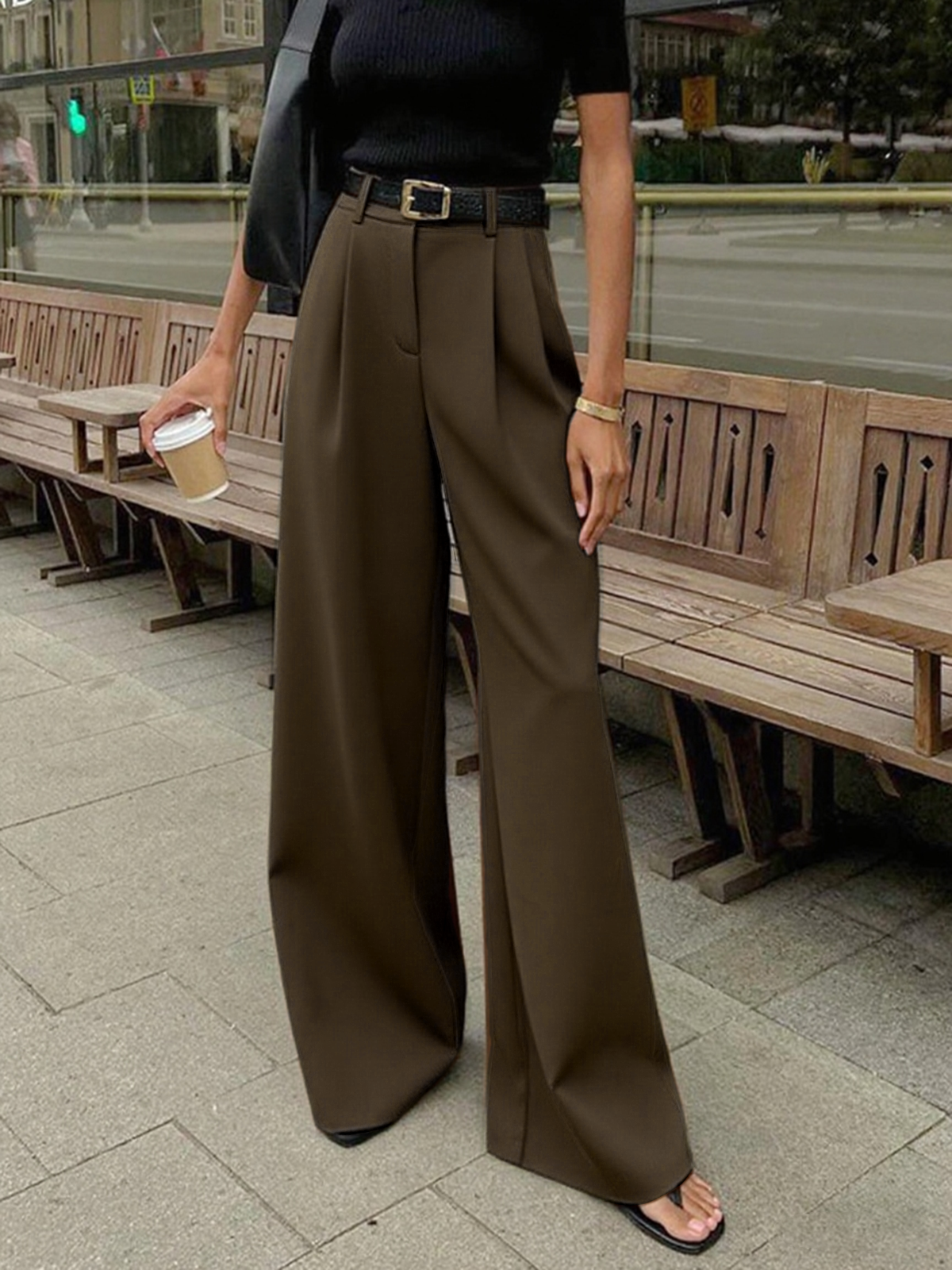Pantalons larges sans ceinture
