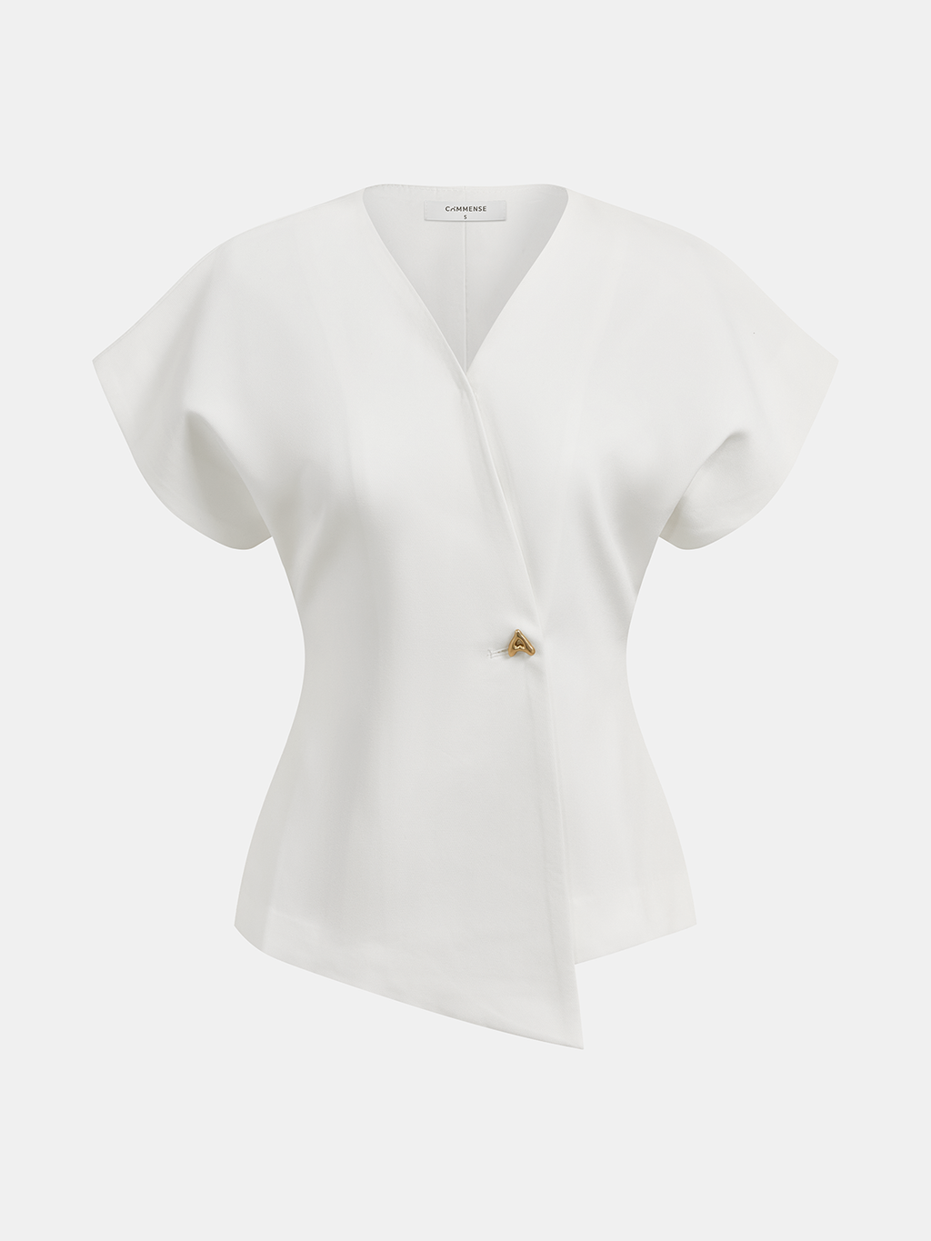 Blouse à Boutons Tendance Col V