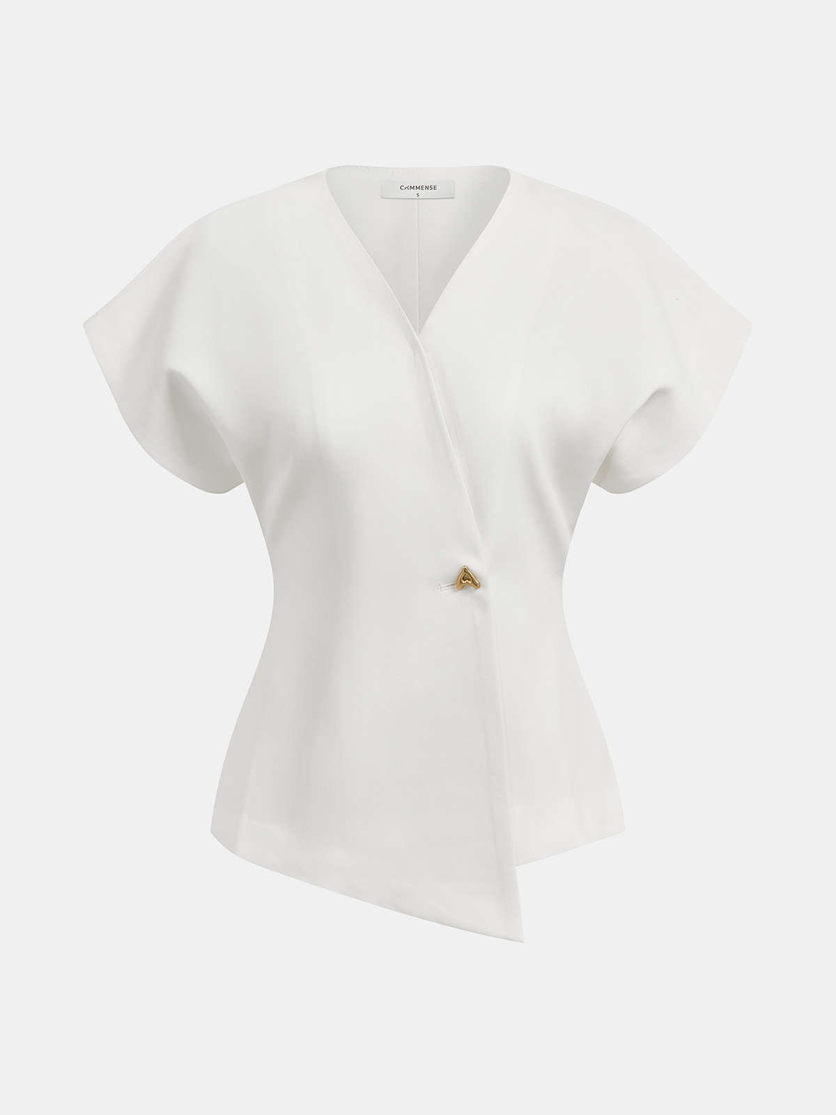 Blouse à Boutons Tendance Col V