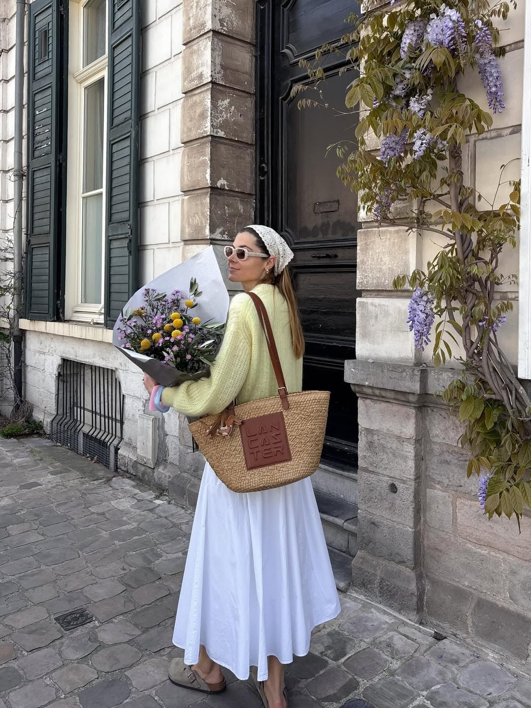 Jupe Maxi Plissée en Coton