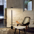 Lampe sur pied LED ronde en fer scandinave contemporain pour chambre