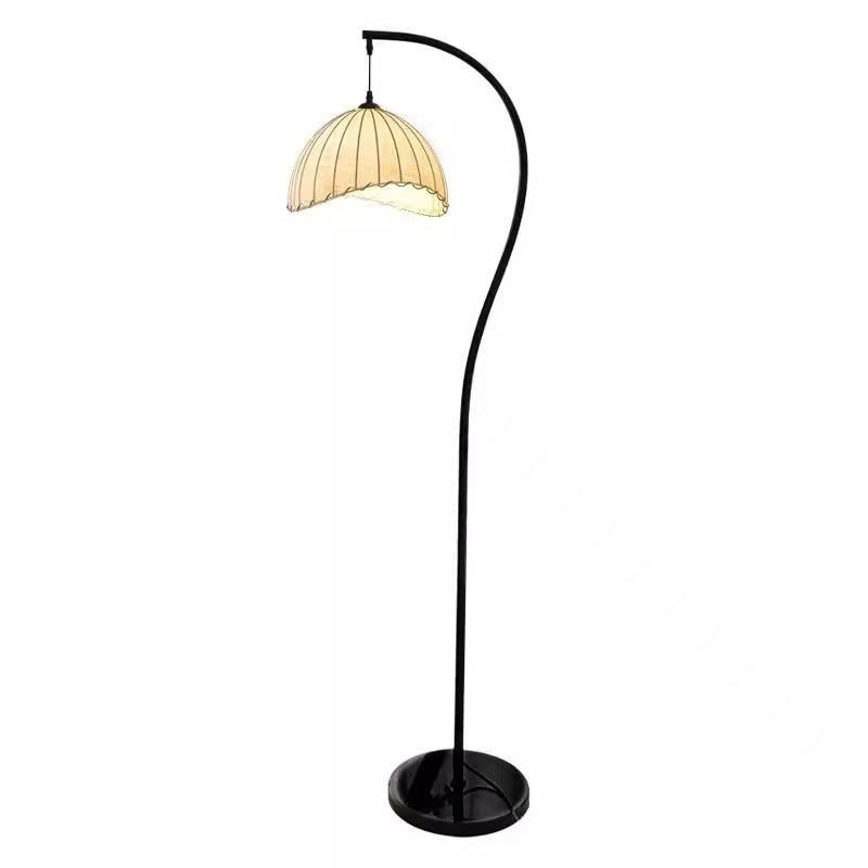 Lampe Boog Vintage avec Abat-jour en Tissu – Lampe de Sol Classique