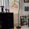 Lampe Boog Vintage avec Abat-jour en Tissu – Lampe de Sol Classique