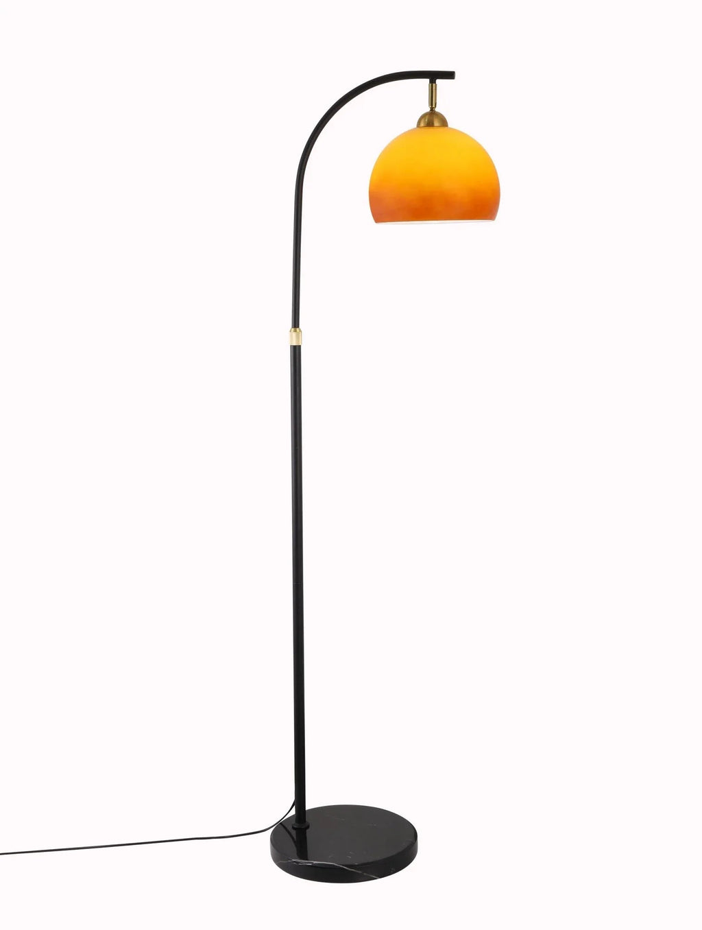 Lampe sur pied Bauhaus Arc avec Abat-jour en Verre – Lampe Design Minimaliste