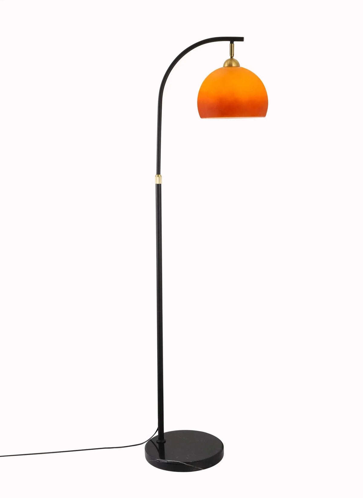 Lampe sur pied Bauhaus Arc avec Abat-jour en Verre – Lampe Design Minimaliste