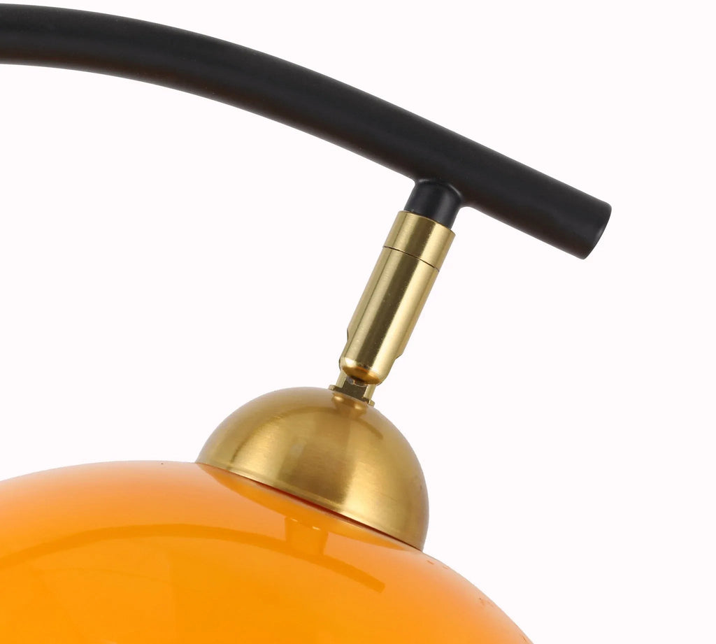 Lampe sur pied Bauhaus Arc avec Abat-jour en Verre – Lampe Design Minimaliste