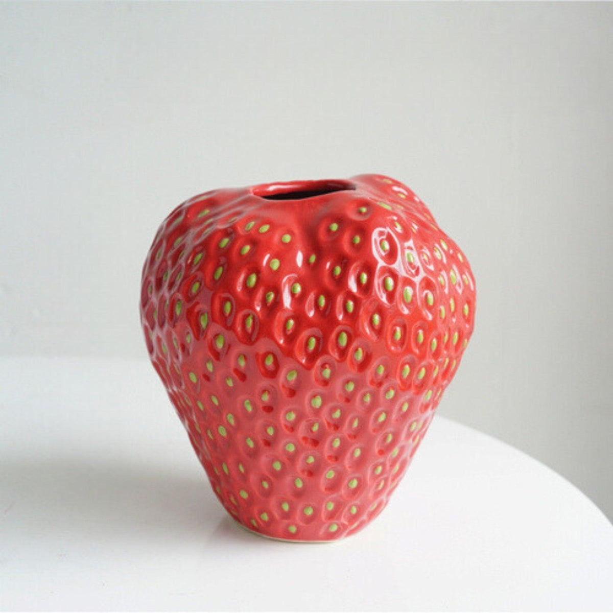 Vase en Céramique en Forme de Fraise Charmant pour Décoration Intérieure