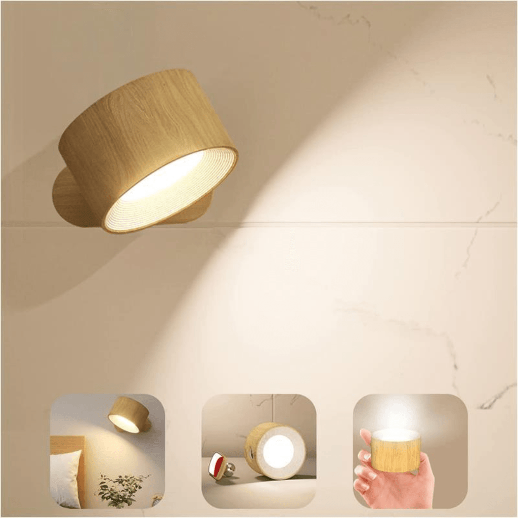 Lampe Murale Sans Fil – Éclairage LED Rechargeable et Ajustable à 360°