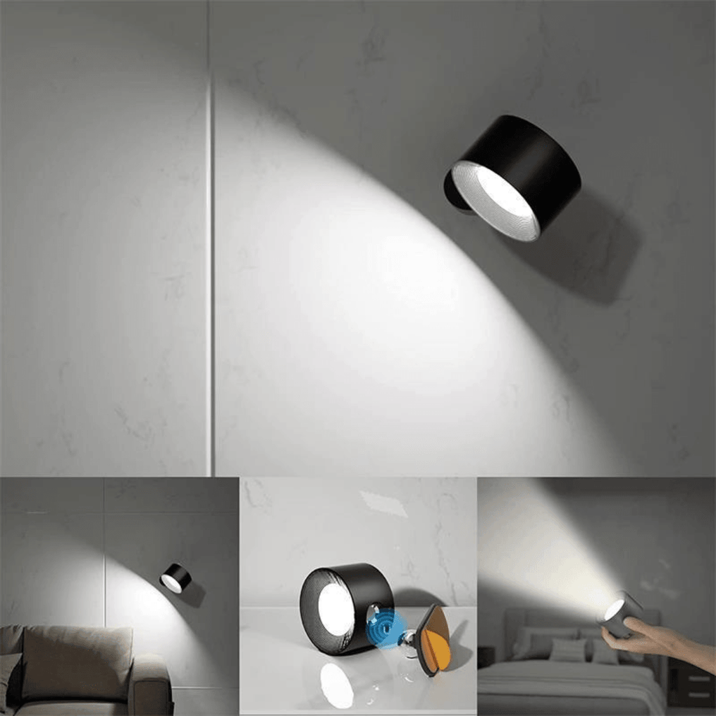 Lampe Murale Sans Fil – Éclairage LED Rechargeable et Ajustable à 360°