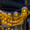 Oktoberfest Bière Lichterketting – 20 Lampes LED Blanc Chaud, Fonctionnant sur Piles