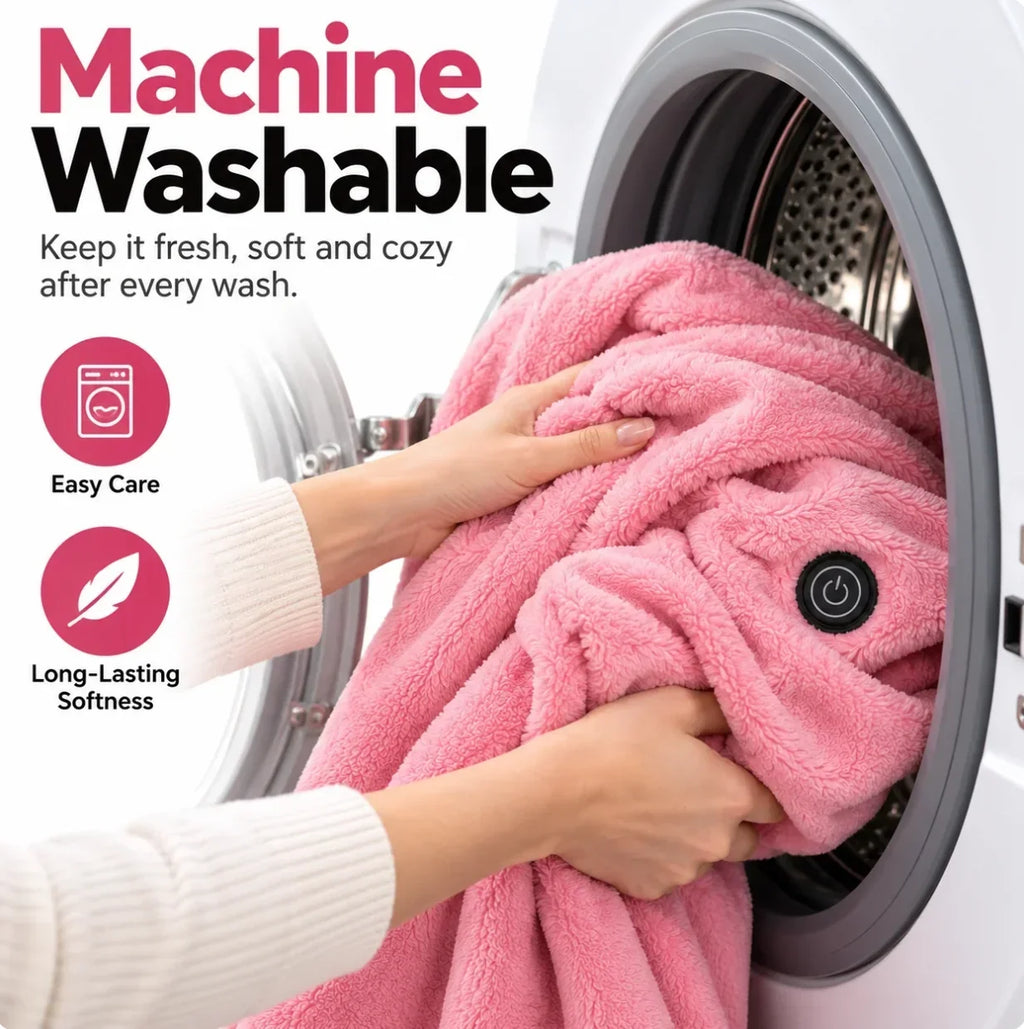 Couverture Poncho Chauffante Électrique – 3 Niveaux de Chaleur