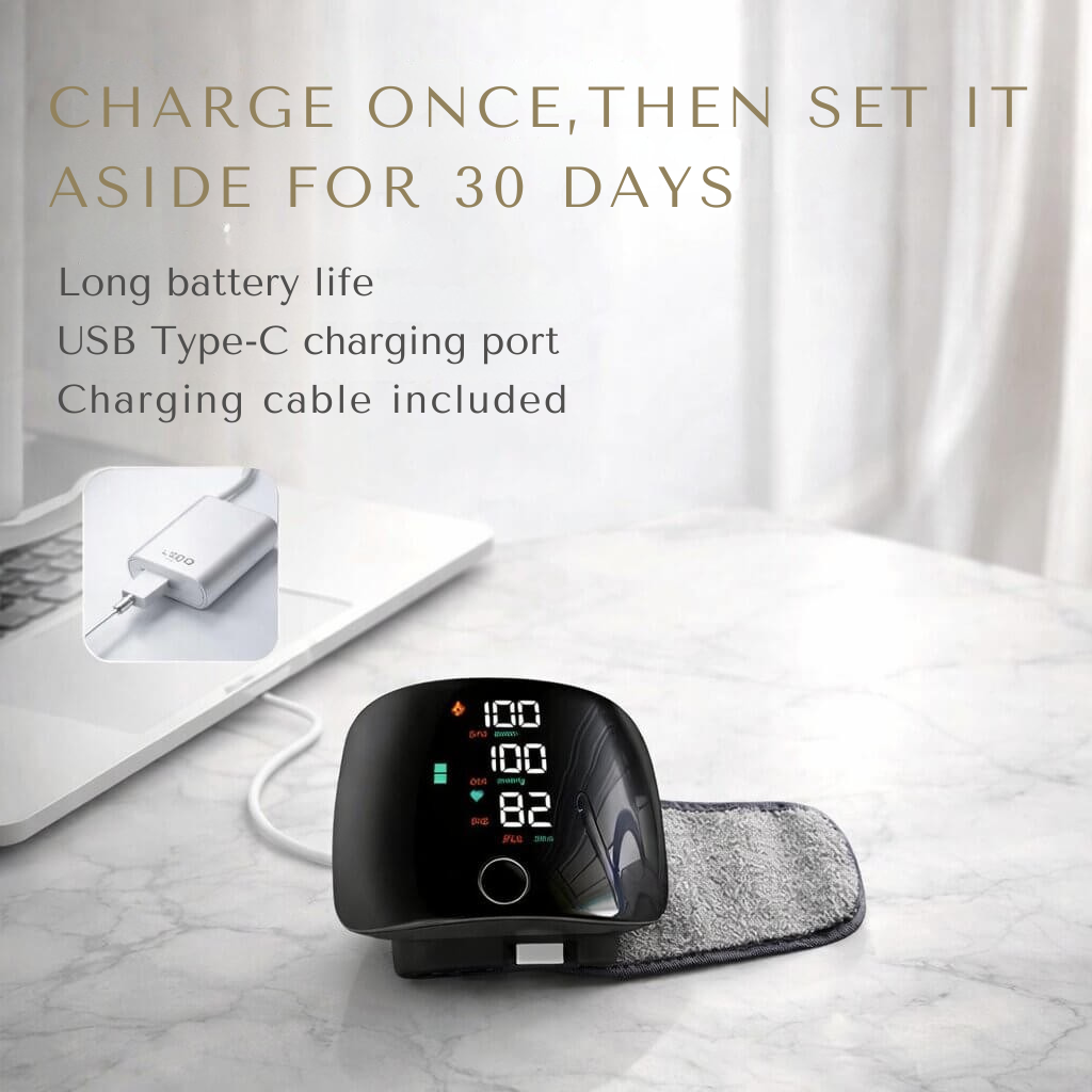 Tensiomètre Numérique pour Poignet avec Écran Tactile et Fonction Vocale Rechargeable | Sansoti