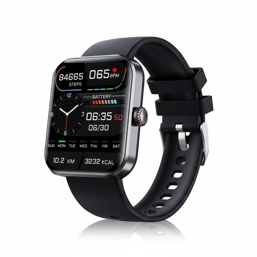 Moniteur de Glucose Non-Invasif Montre Intelligente pour iOS & Android