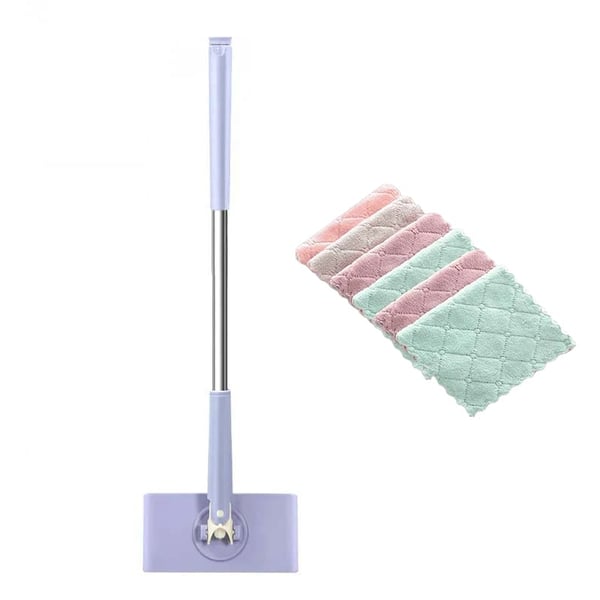 Nettoyant de Sol | Mop Plat avec Tête Rotative à 360° | Remplacement de Pad Sans Contact | MopMate