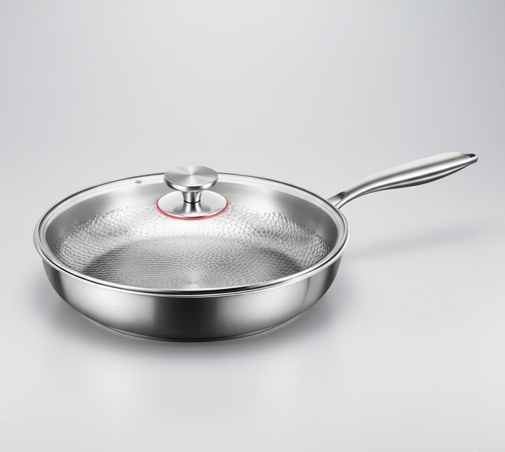 FORGEON – Poêle antiadhésive en titane martelé pour plaques à induction et cuisine quotidienne