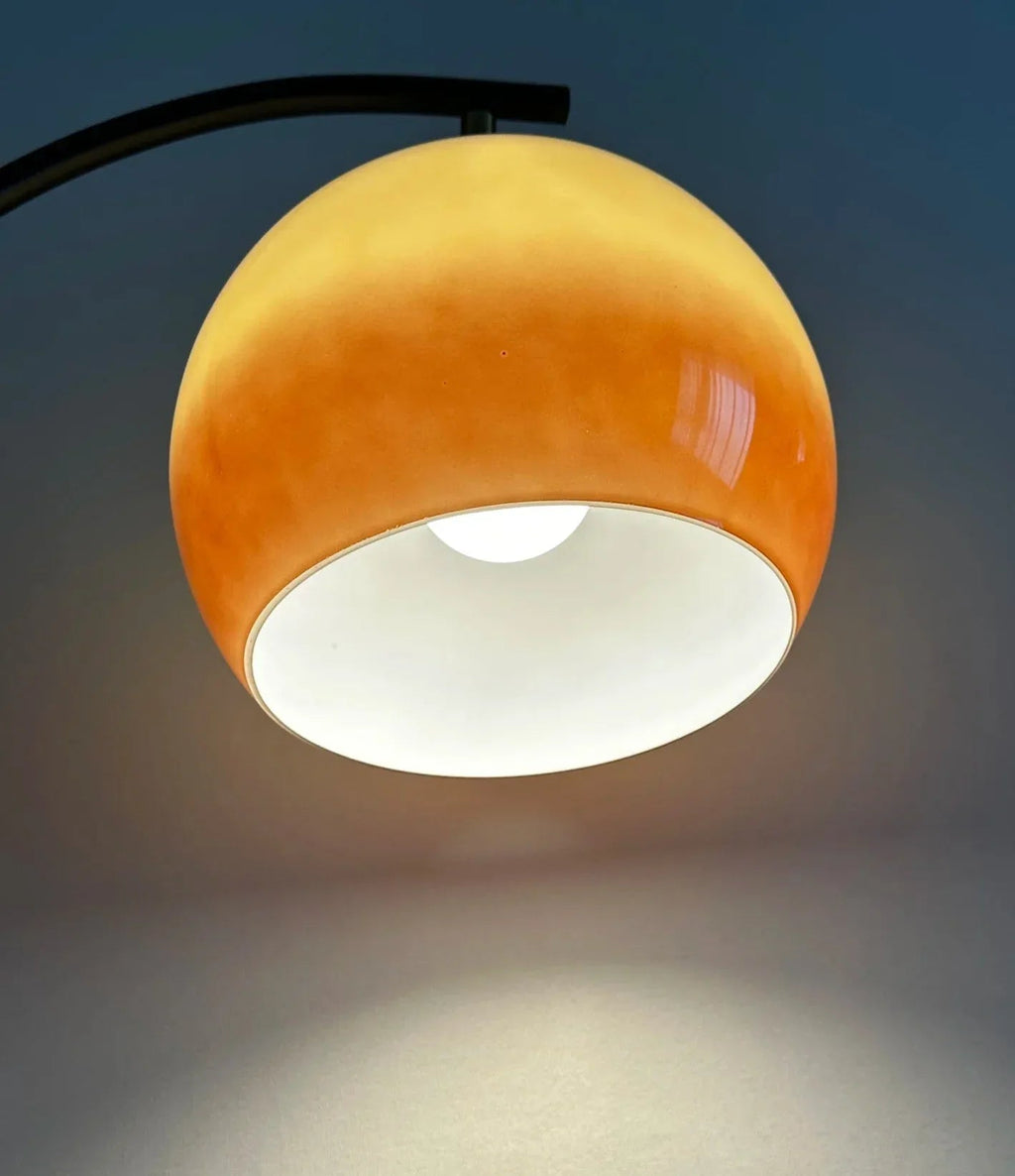 Lampe sur pied Bauhaus Arc avec Abat-jour en Verre – Lampe Design Minimaliste