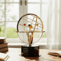 Laiton Céleste | Orrery du Système Solaire avec Rotation Manuelle | Modèle de Bureau Élégant pour Affichage Éducatif