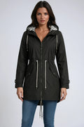 Parka Femme avec Capuche et Cordon de Serrage – Veste Élégante avec Taille Ajustable