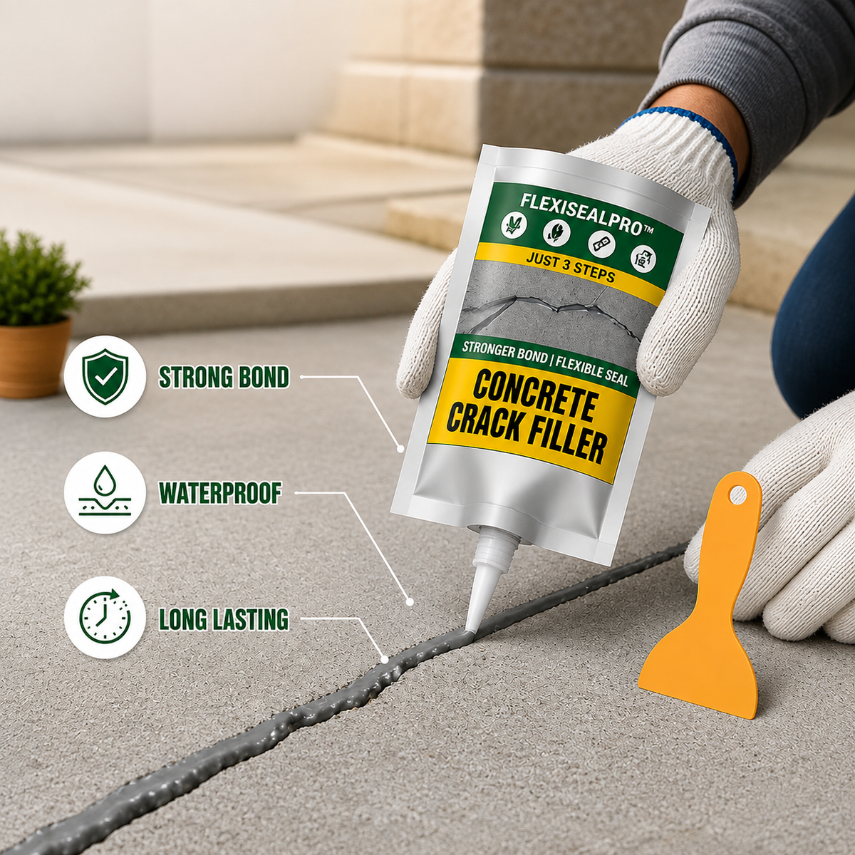 Crackora™ — Verrouillez la résistance du béton à vie et éliminez les fissures pour de bon