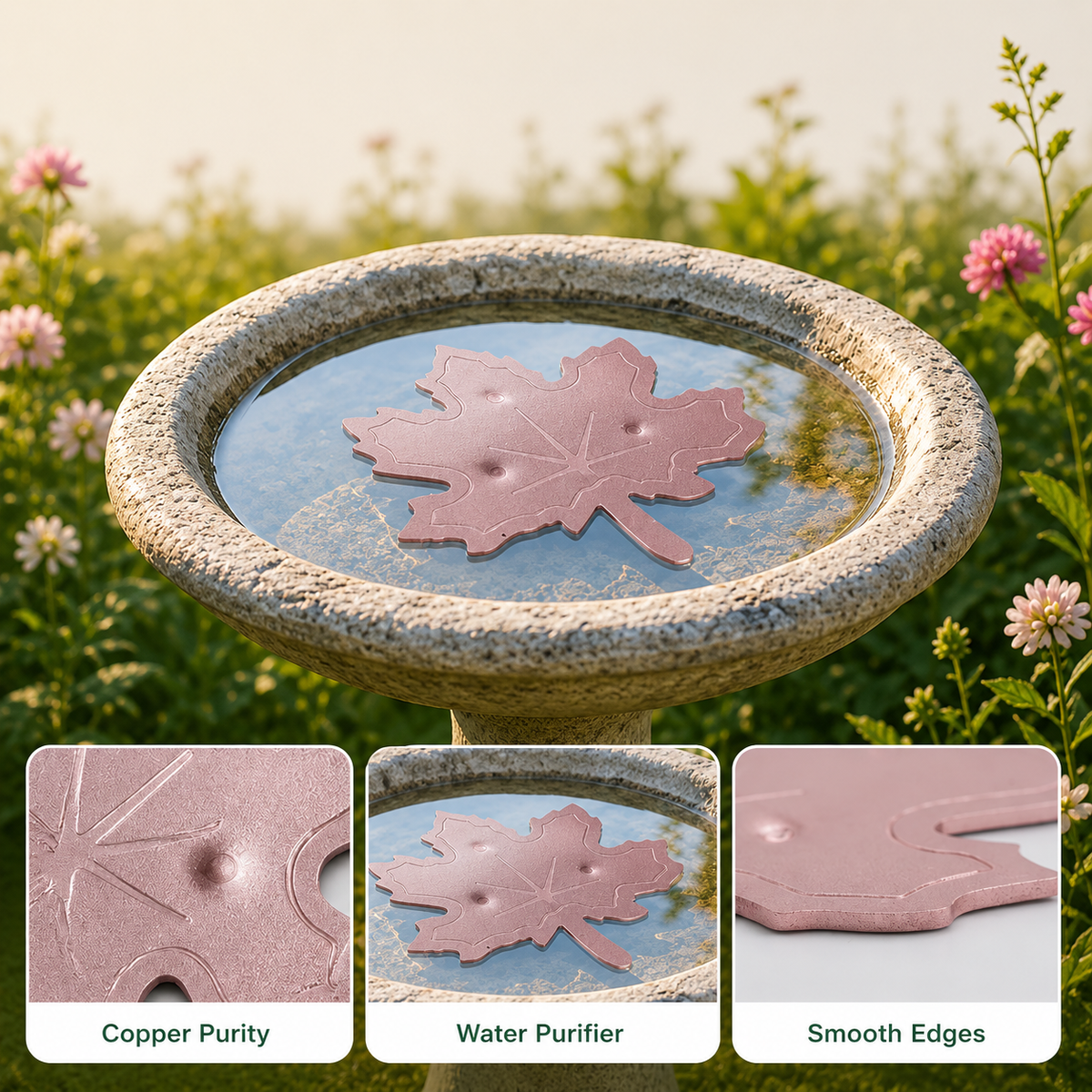 AquaLeaf™ — Gardez votre bain d'oiseaux étincelant et irrésistiblement propre sans lever le petit doigt