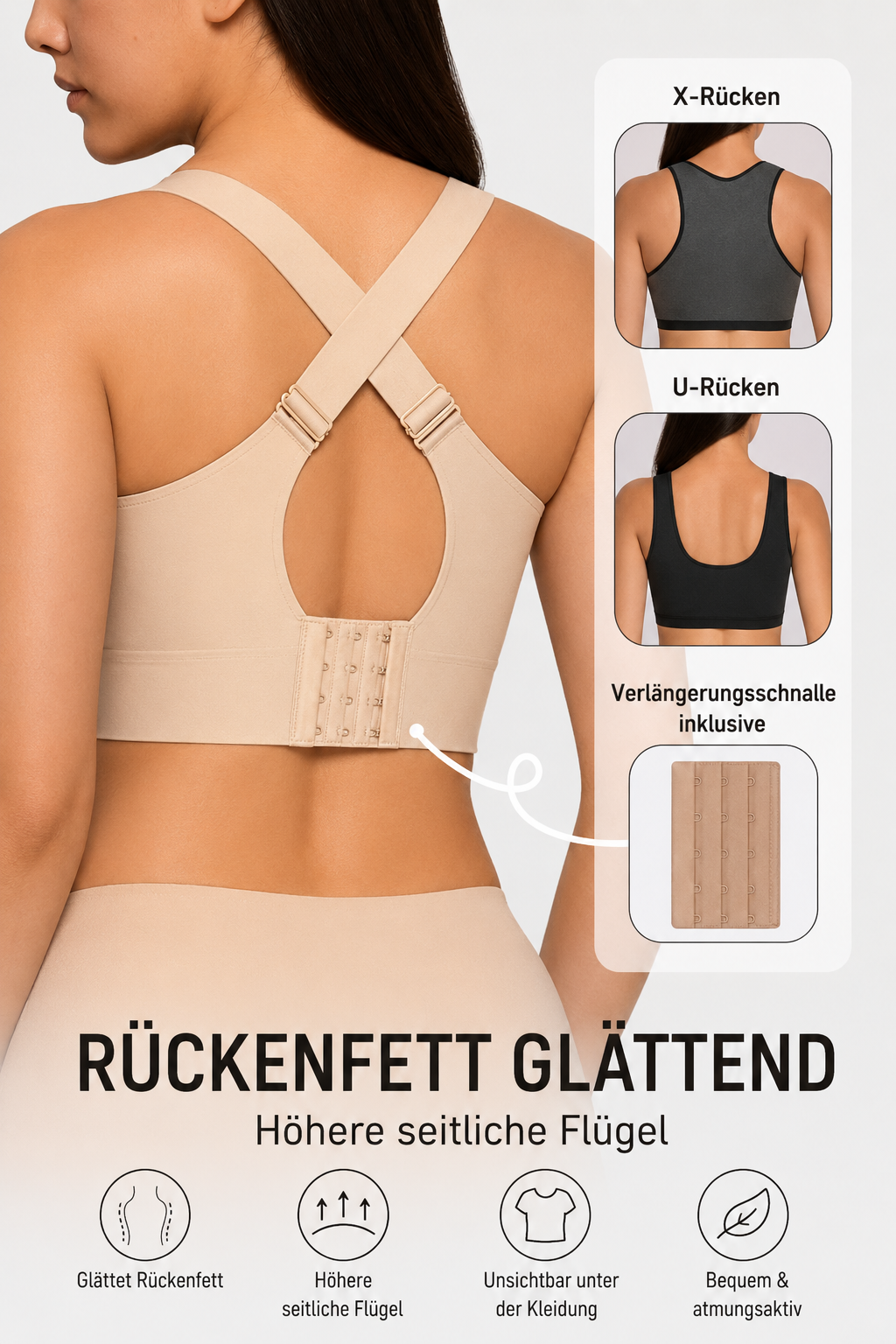 Soutien-gorge Jelly sans fil confortable avec couverture complète et effet lissant