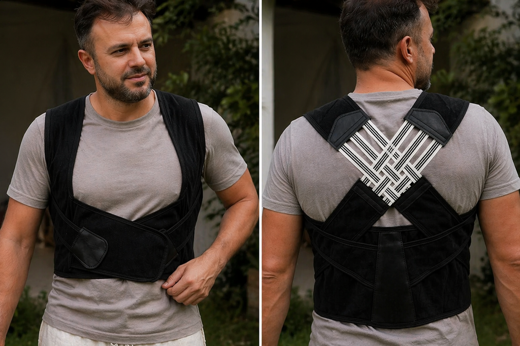 Skanto | Dispositif Ergonomique de Correction de Posture pour le Soulagement des Douleurs au Cou et au Dos Réglable et Stable