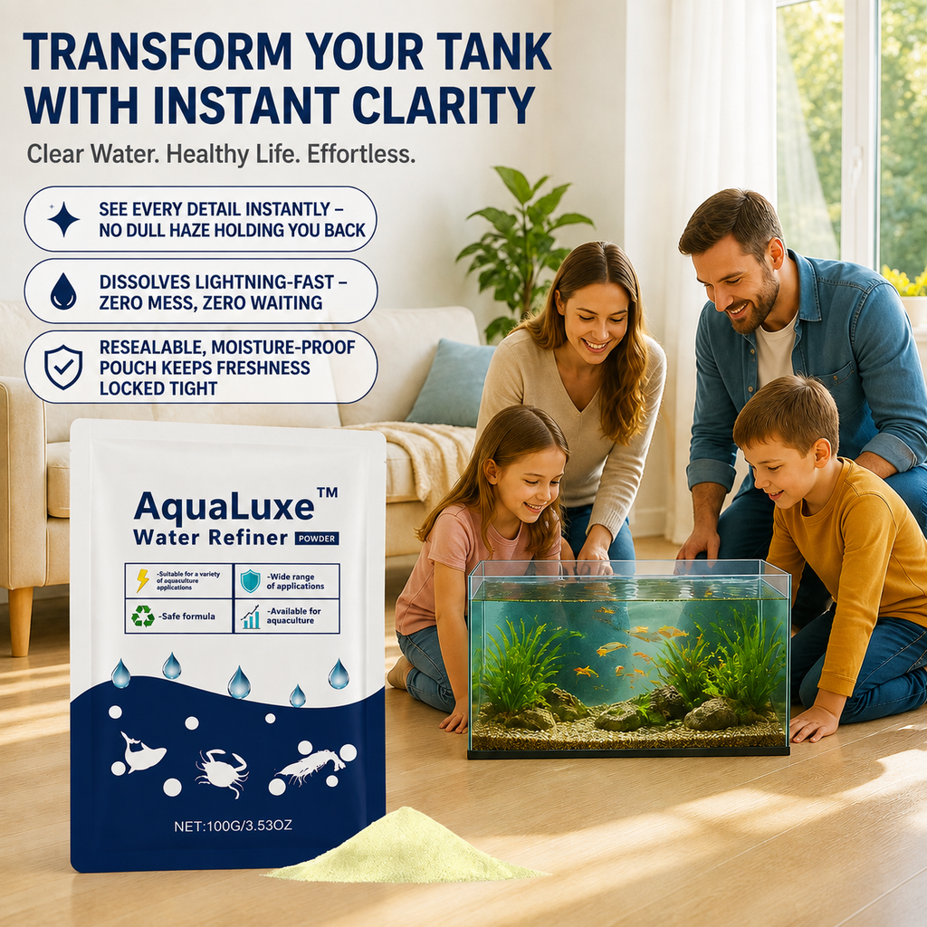 AquaLuxe™ Raffineur d'Eau — Transformez Votre Aquarium avec une Clarté Éblouissante Instantanée