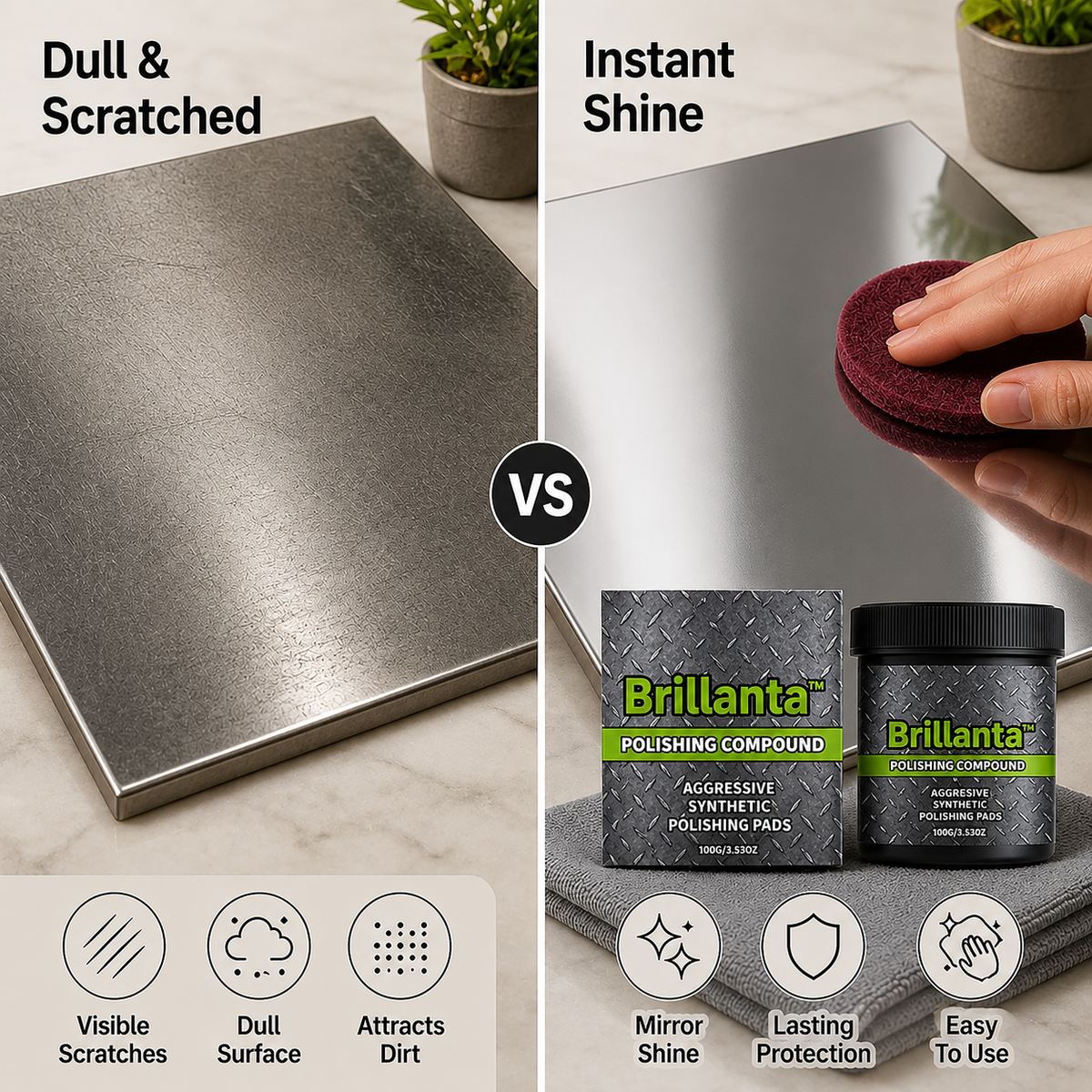 Brillanta™ — Révélez Instantanément un Éclat Parfait et Éblouissant qui Dure