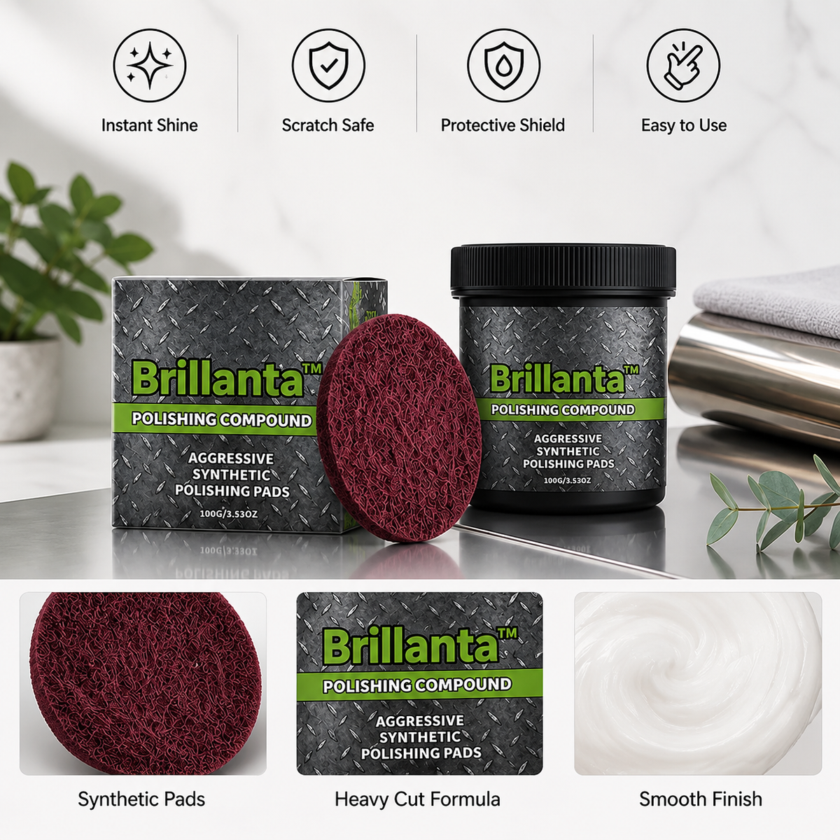 Brillanta™ — Révélez Instantanément un Éclat Parfait et Éblouissant qui Dure
